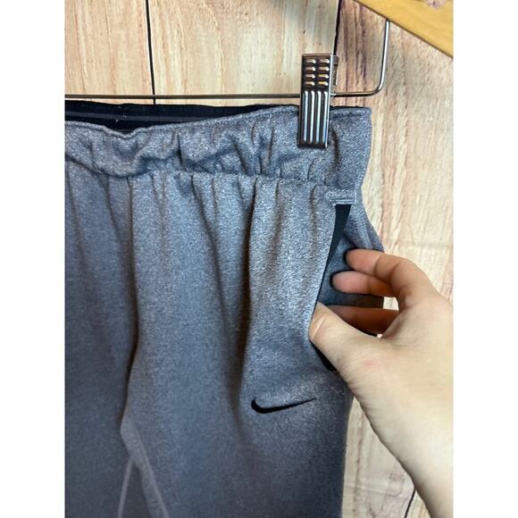Nike Boy's Straight Leg Athletic Pants Drawstring Waist Pockets Gray Size L - Picture 3 of 8